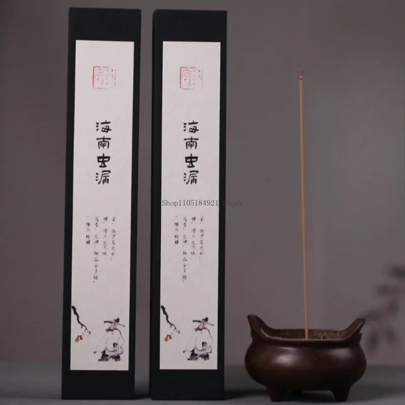 30G Boxed 21CM Natural Agarwood Incense Stick Household Indoor Tea Room Meditation Purification Soothing Spirit Aromatherapy