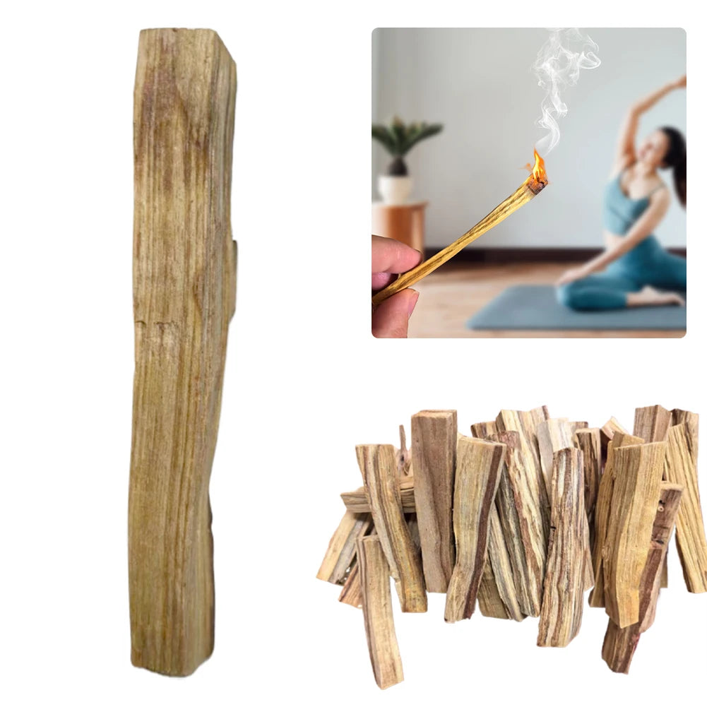 5-20pcs Palo Santo Natural Incense Sticks Wooden Smudging Stick for Indoor Purifying Yoga Healing Aromatherapy Burn Wooden Strip