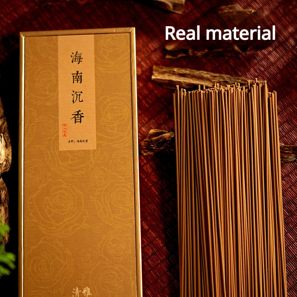 Natural Stick Incense High Quality Insect Leakage Old Material Hainan Agarwood Indoor Worship Buddha Purify Air and Help Sleep