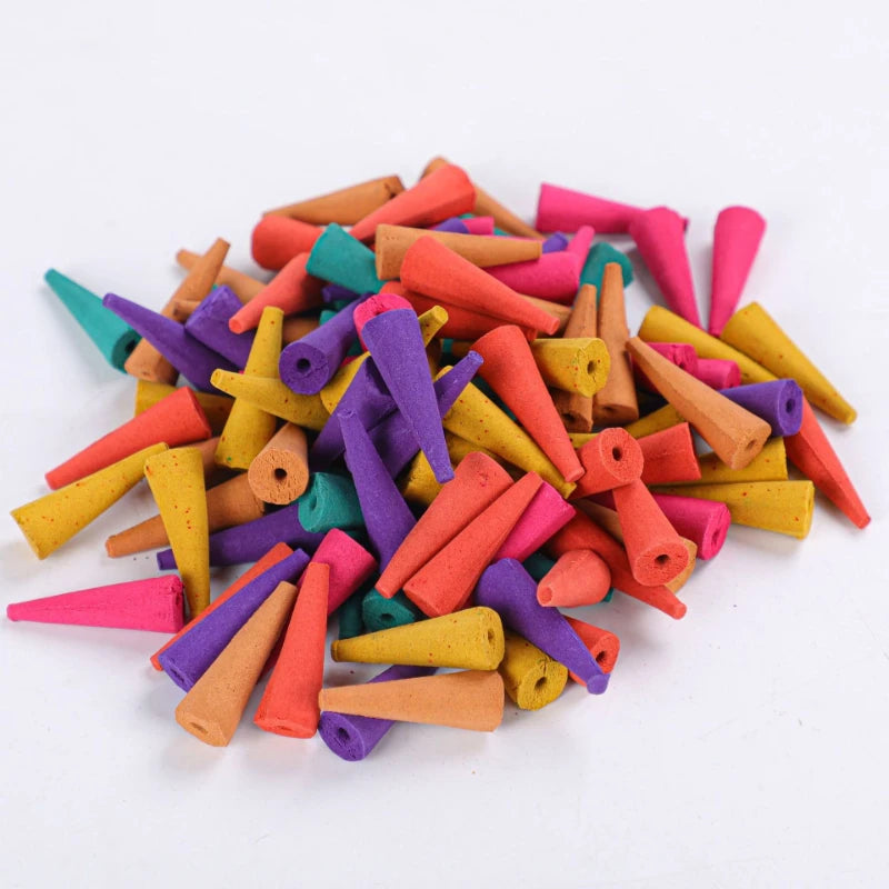 Natural 50/100g Oversized Backflow Incense Cones 20 Minutes Lavender Reflux Tower Incense Jasmine Sandalwood Scents for Home