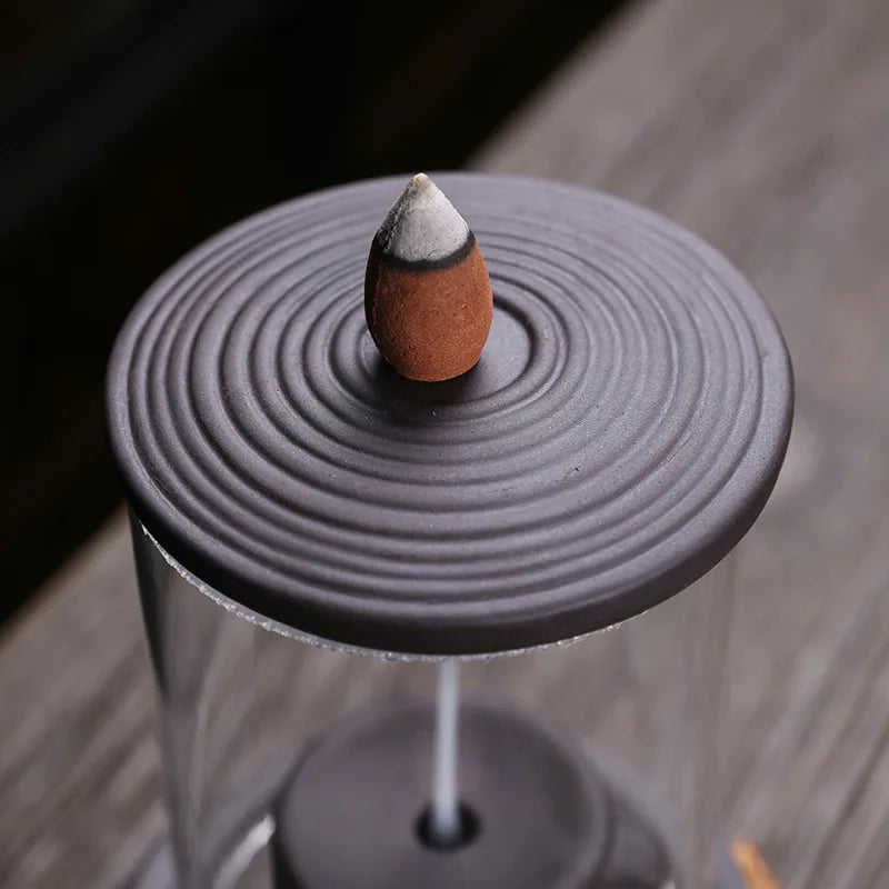 Retro Time Runs Back Flow Incense Stove Creative Home Decoration Grinding Plate Waterfall Crafts Odor Removal Aromatherapy Stove
