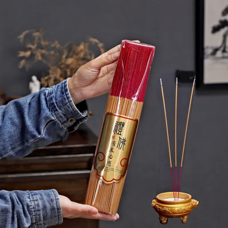 250/500g Smokeless Sandalwood 32.5cm Natural Stick Temple Ritual Buddha Aromatherapy Soothing Essence Purifying Air Fragrance