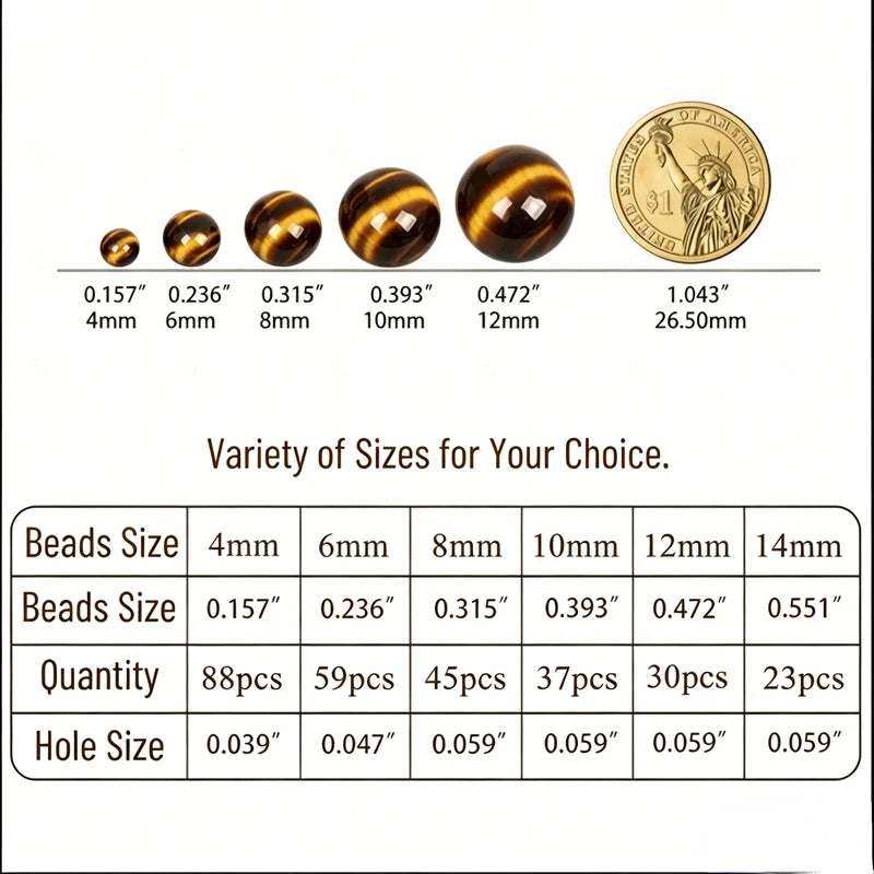 Natural Smoky Quartzs Crystal Stone Beads Round Loose Beads For Jewelry Making DIY Bracelet Necklace 15'' Strands 4/6/8/10/12mm