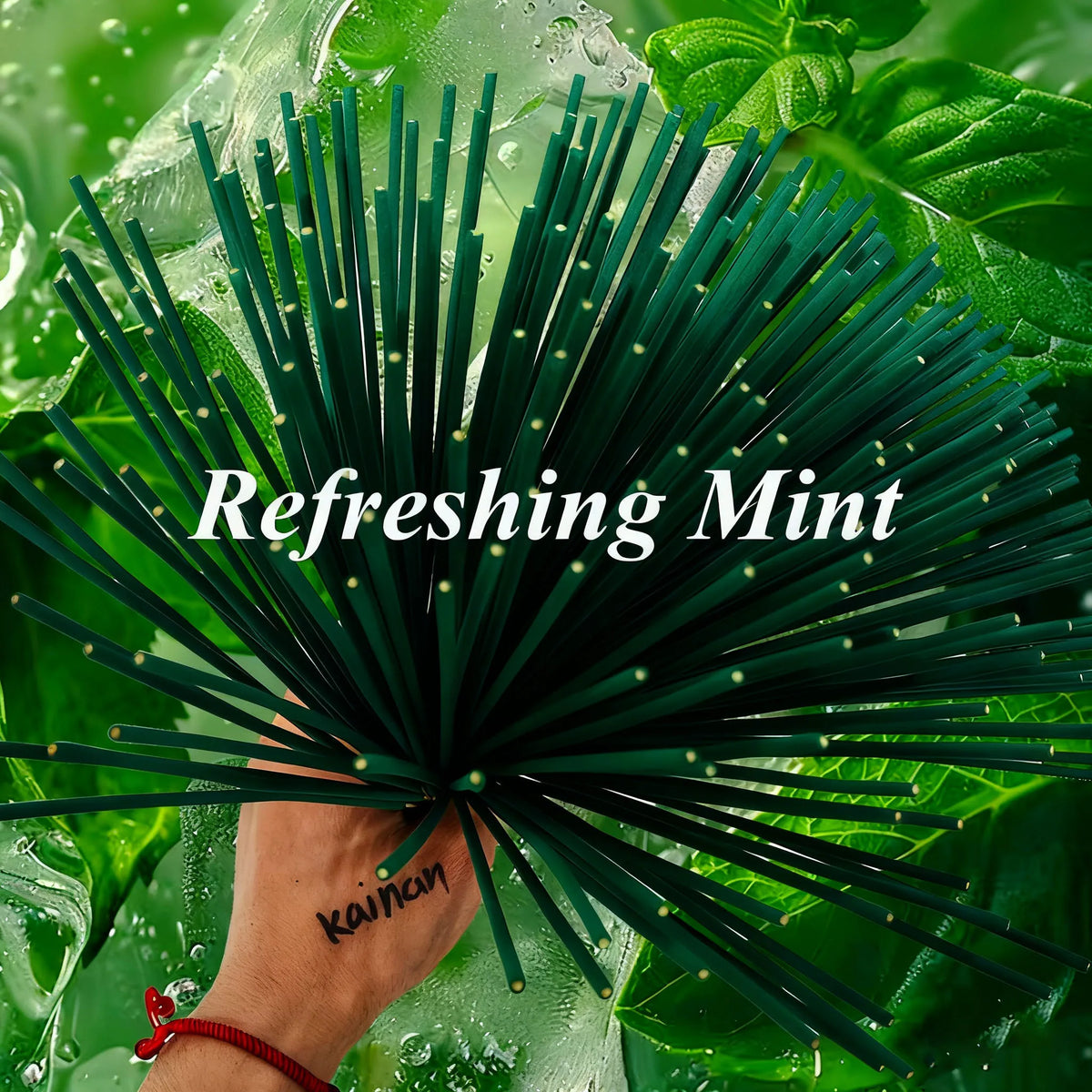 Fresh Mint Aromatherapy Stick, Mint Helps to Refresh the Mind and Improve Air Circulation, Suitable for Yoga and Meditation, Home, Living Room, Tea Room, Hotel, Outdoor Activities, Easy to Carry