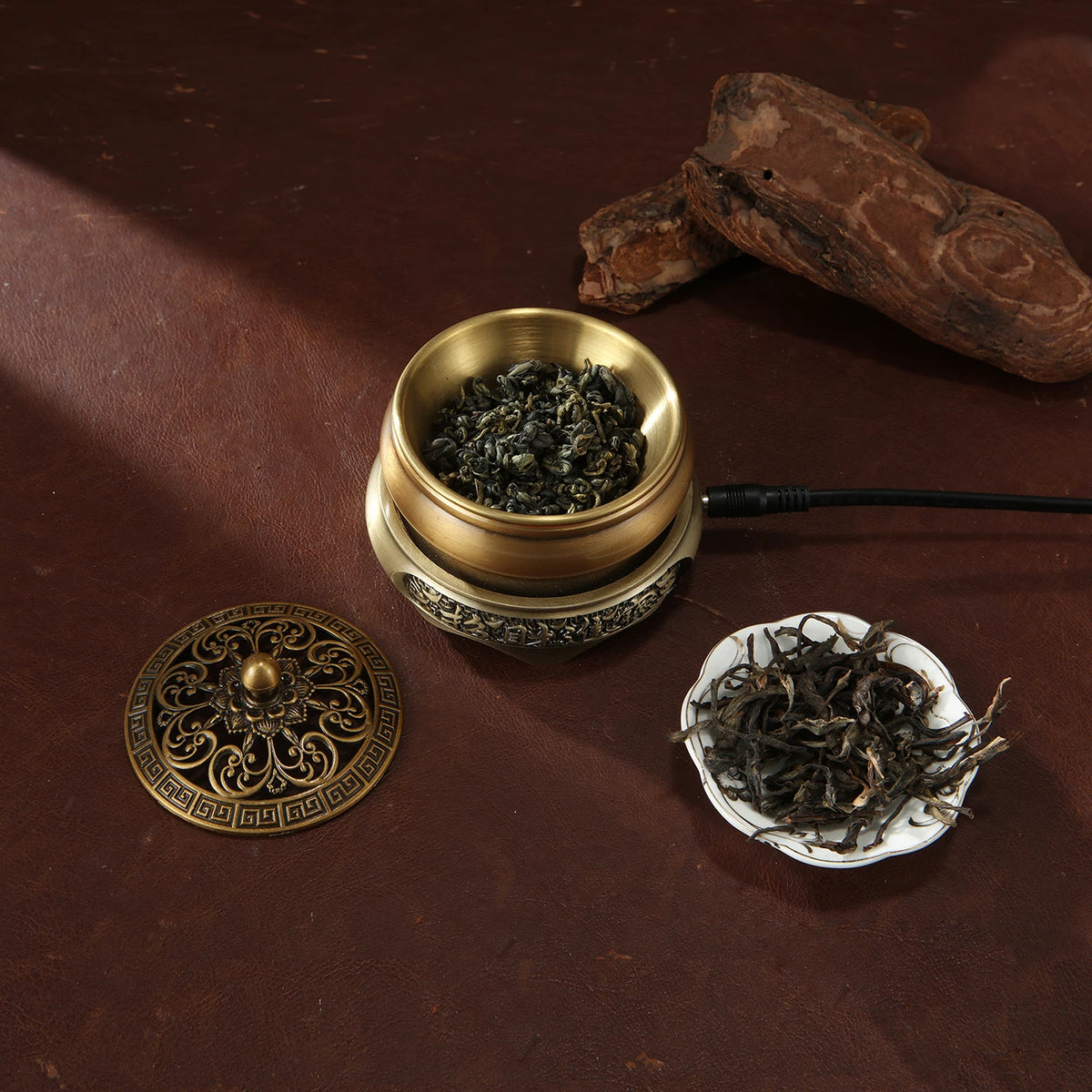 220V Electronic Incense Burner Ceramic Essential Oil Burner Timing Adjustable Temperature Sandalwood Agarwood Incense Burner