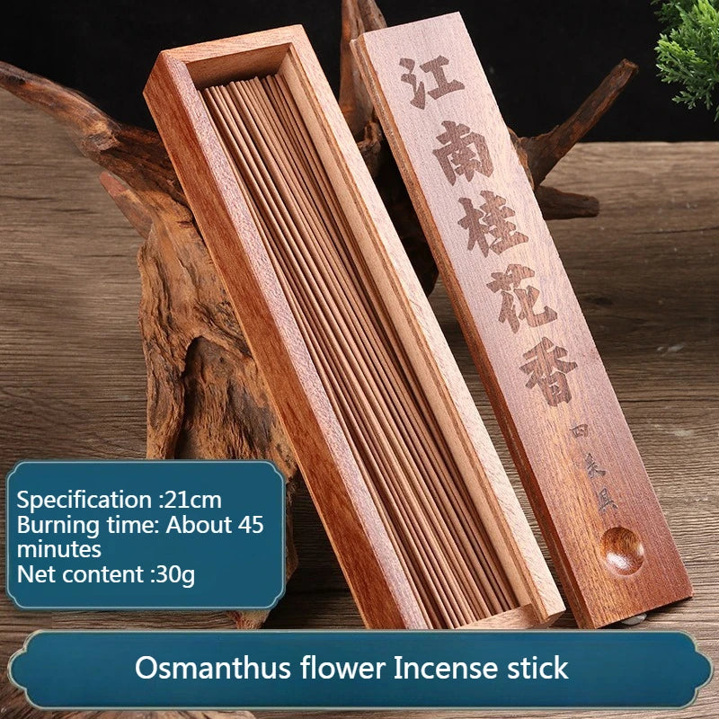 21cm Natural Incense Stick Wooden Box/Old Mountain Sandalwood Ambergris Nha Trang Agarwood Indoor Air Purification Joss Stick