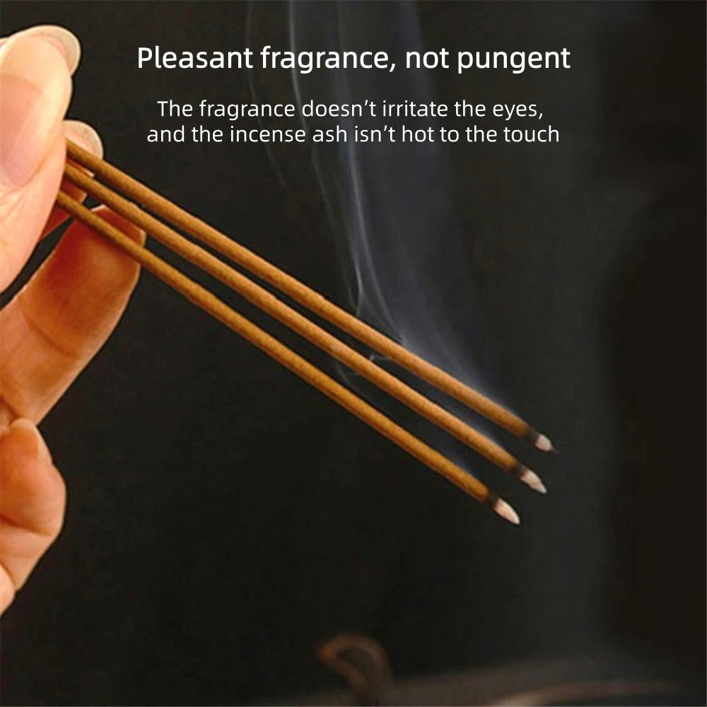 Hainan Agarwood Tribute Bamboo Stick Incense for Buddha Worship,No Chemical,Elegant Mellow Fragrance,Ideal for Buddhist Rituals