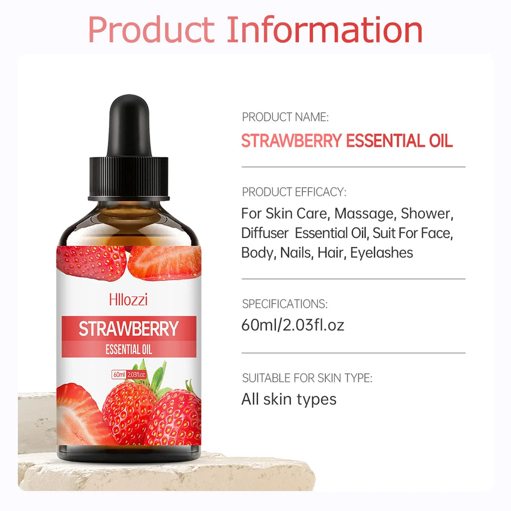 100ml/60ml/30ml Strawberry Essential Oil Fruit Essential Oil Aromatherapy Aromatherapy Essential Oil Humidifier Diffuser