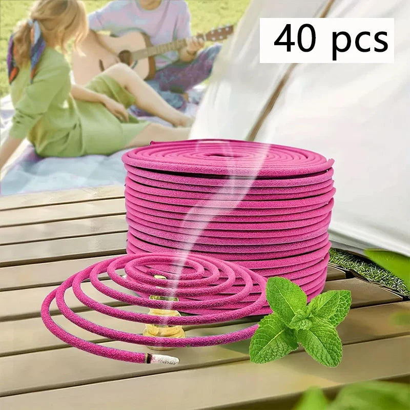 Mixed 40pcs/box Coil Incense Rose Jasmine Lavender Orange Scents Home Aromatherapy 3-4 Hours Burn Time, Mild Fragrance
