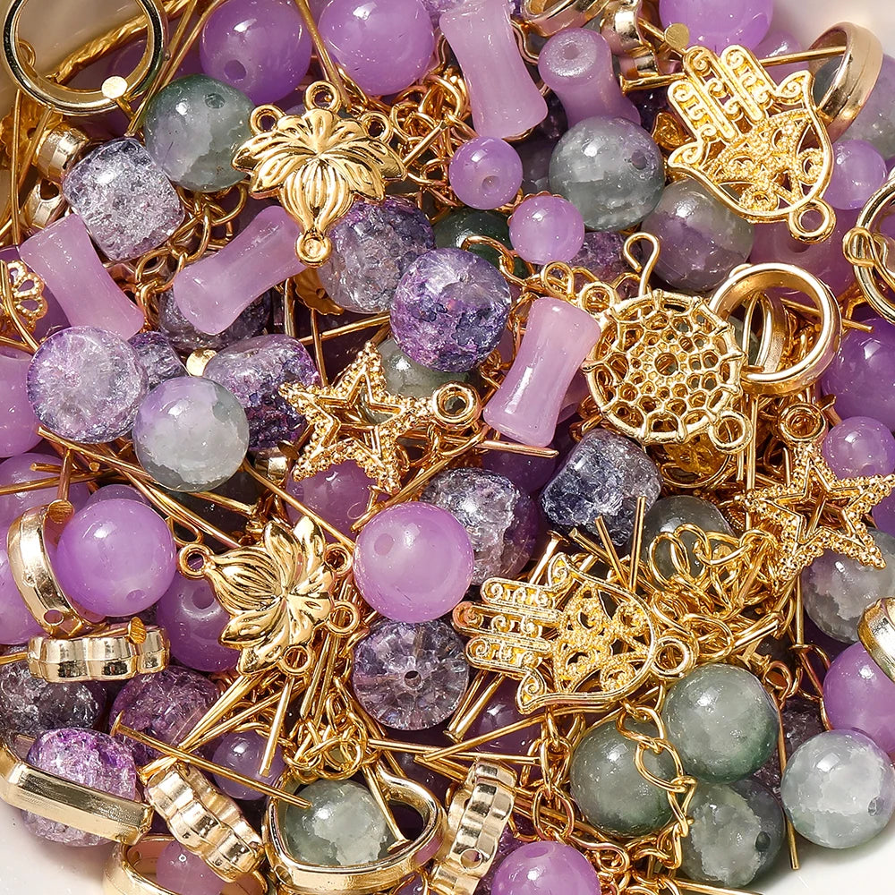 30-50G Mixed Glass Beads for DIY Jewelry Making
