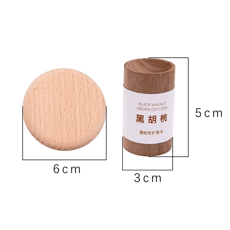 1pc Natural Wooden Essential Oil Aromatherapy Diffuser Refreshing Expanded Fragrant Wood Volatile Aroma Wood Ornament Room Decor