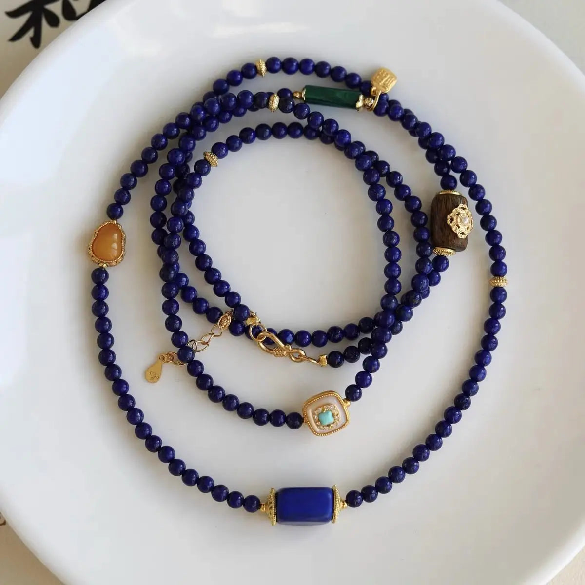 Natural Lapis Lazuli Chain Bracelet for Women