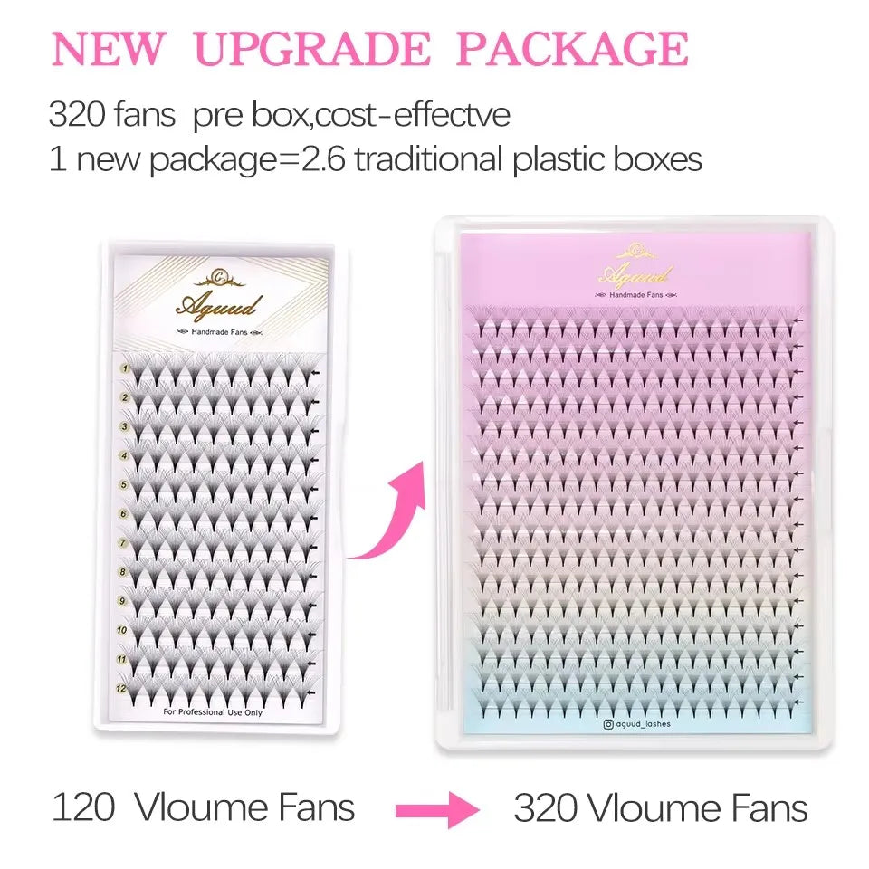 AGUUD Pointy Base Premade Volume Fans Lashes