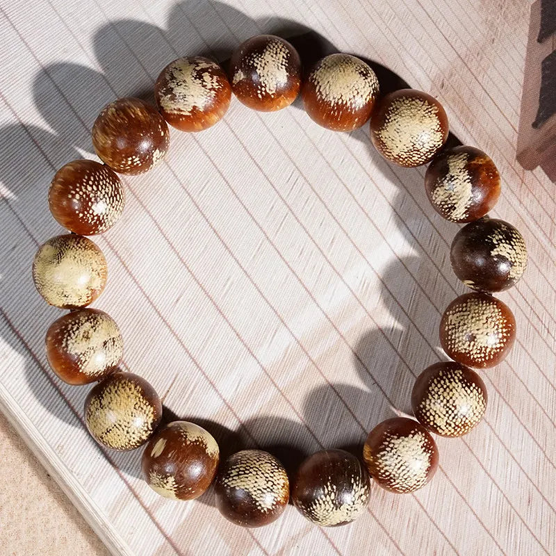 Vietnam Nha Trang Agarwood, Jadeite & Amber Buddhist Prayer Bead Bracelets - Unisex Jewelry Gifts
