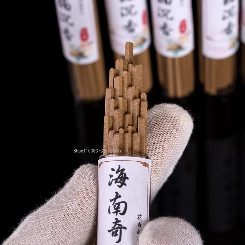 10g Hainan Qinan Agarwood Non-stick Powder Incense Stick Household Indoor/bedroom/soothing Sleep/air Purification Aromatherapy