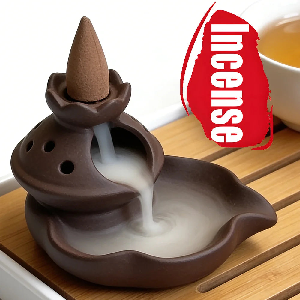 High-Quality Palosanto Flavored Natural Backflow Incense Cones, with Rich Aroma, Burn for a Long Time, Creating an Aesthetic Smoke Effect, Suitable for Purifying the Air, Meditation, Yoga, Reading, Etc.