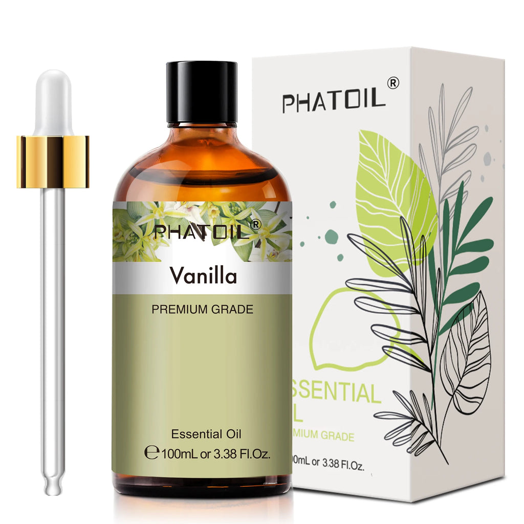 PHATOIL 100ml Premium Essential Oil Sandalwood Lavender Eucalyptus Peppermint Lemongrass Vanilla Aromatherapy Essential Oils