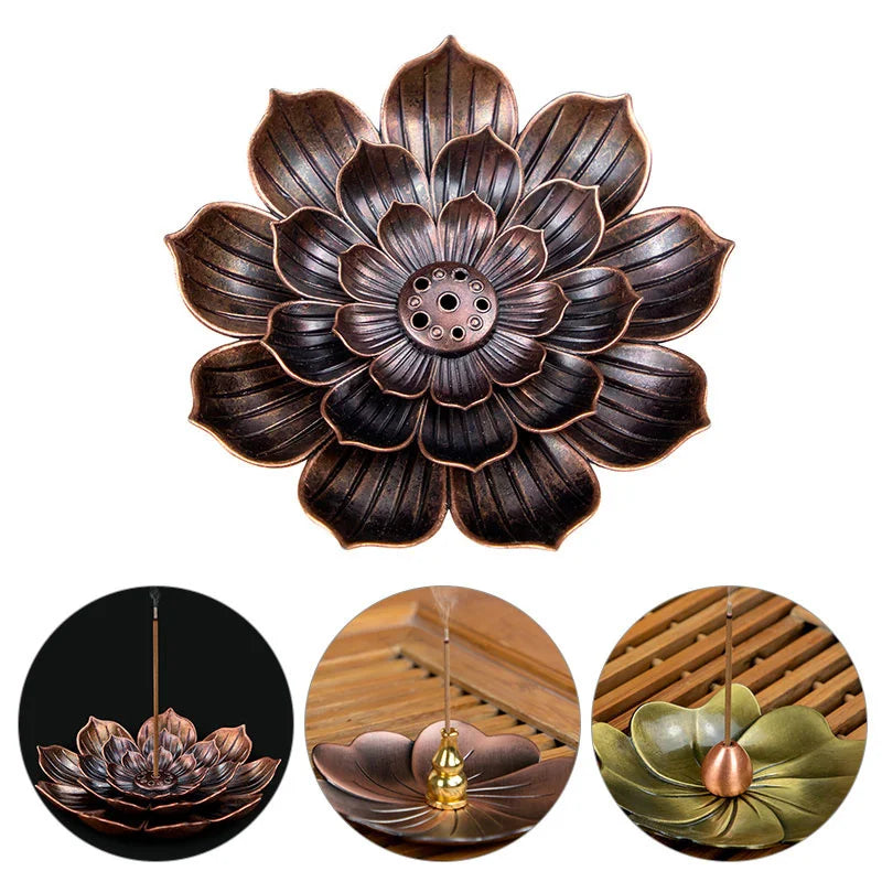 Incense Burner Coil Holder Plate Burner Lotus Rack Ash Catcher Plate Incense Sticks Holder For Soothe The Nerves Desktop Decor