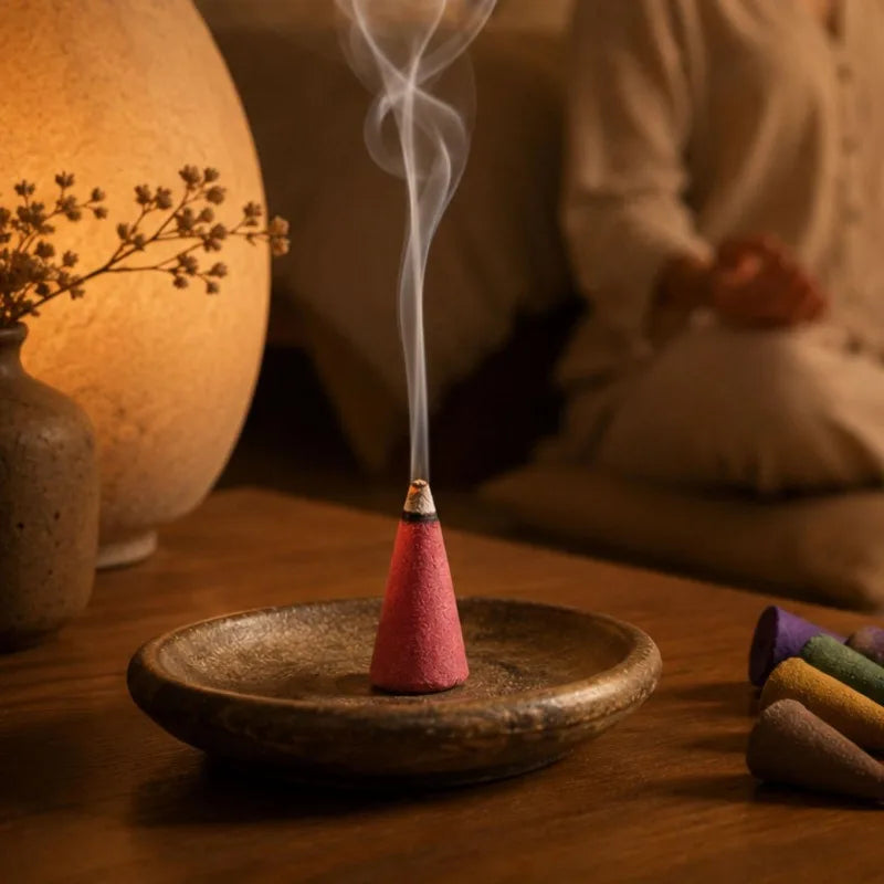 Scented Incense Cones Deodorization Natural Scents Cones for Office Home Anxiety Relief Fragrance Incense Cones Air Refresh Unit