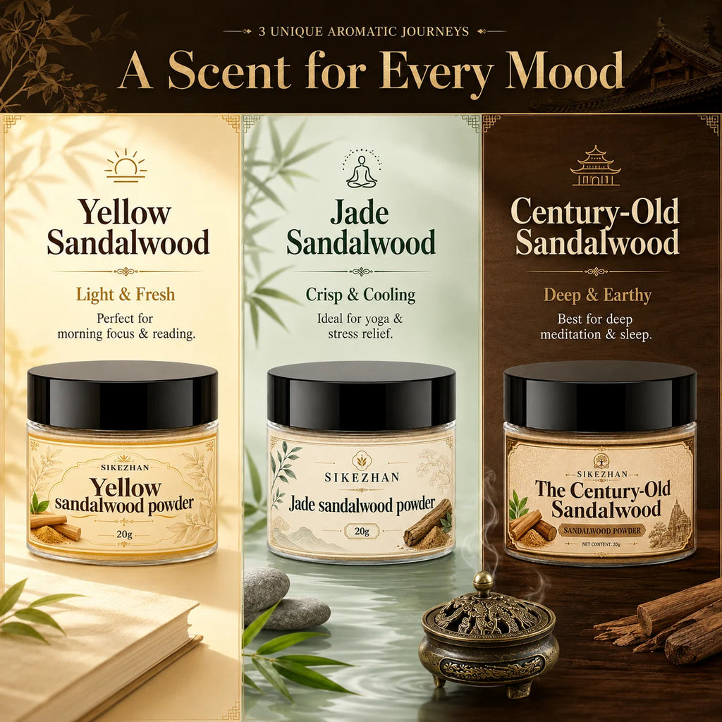 100% Pure Sandalwood Incense Powder 20g Kit Vintage Brass Burner Antique Dragon Censer For Zen Yoga Meditation Home Aromatherapy