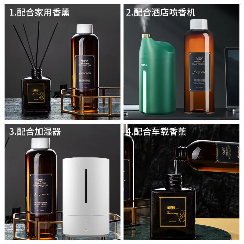 250/500m Star Hotel Aromatherapy Essential Oils, Hilton Flameless Supplement Liquid for Home/Bedroom Fragrance Air Freshener