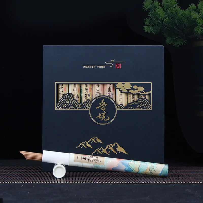 400 pieces of ten tube Five Classics Incense Gift Box with Ink Painting Style, Sandalwood, Agarwood, etc. Suitable for home gift