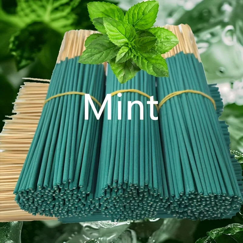 Cooling Mint Incense Sticks Purify the Air, 11/41/81/139/181 Sticks/Pack, Mint Flavor, 22.0cm , Suitable for Yoga and Meditation, Home, Living Room, Tea Room, Hotel, Outdoor Activities, Easy to Carry