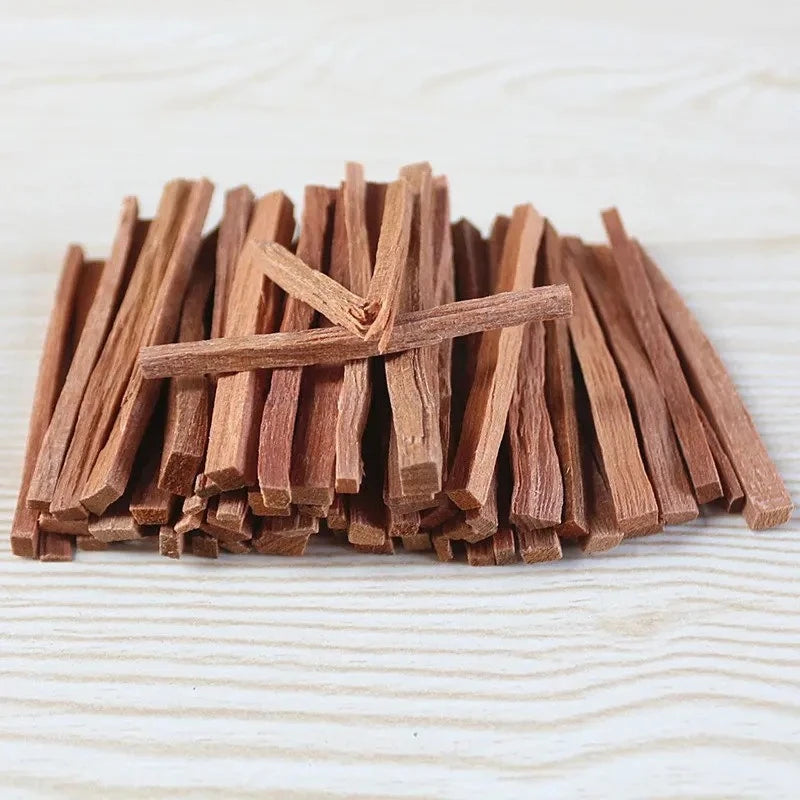 50g Natural Sandalwood Stick Fragrance Natural Hand Split Wood DIY Purification Healing Meditation Stress Relief Aromatherapy