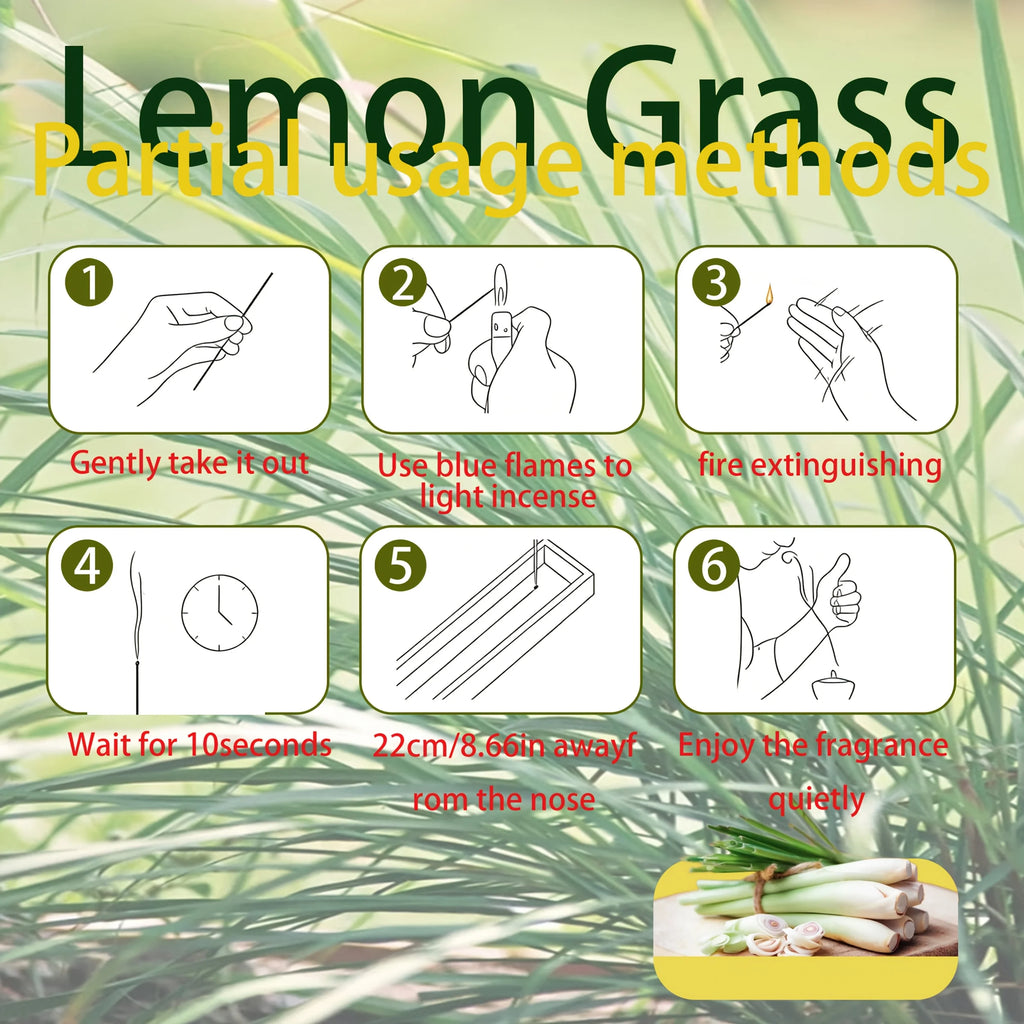 Lemon Lemon Aromatherapy Stick, 8.66inch - Long-Lasting Fragrance, Natural Scent, Suitable for Yoga, Meditation, Relaxation - Perfect Choice for Home Decor, Hotels, and Spas (Ramadan/All Seasons/Easter/Thanksgiving)
