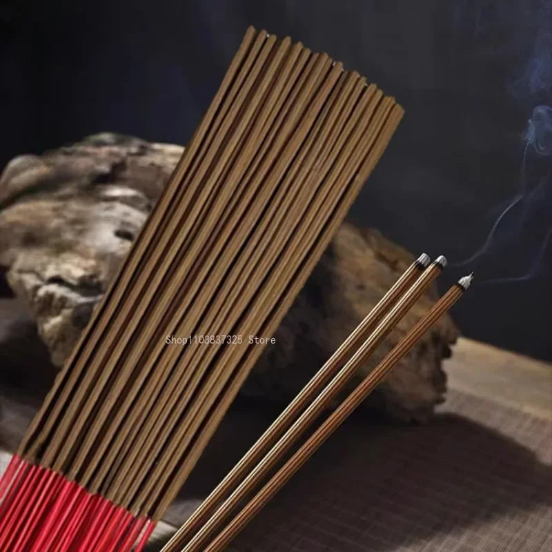 48cm Natural Agarwood Bamboo Stick Incense Home Temple/Buddhist Hall/Soothing Purification/Meditation Aromatherapy Joss Stick