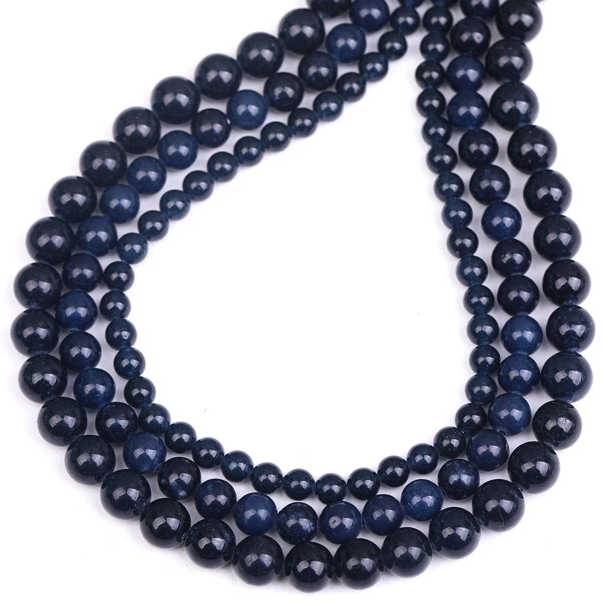 4mm 6mm 8mm Blue Jade Beads for Jewelry Making