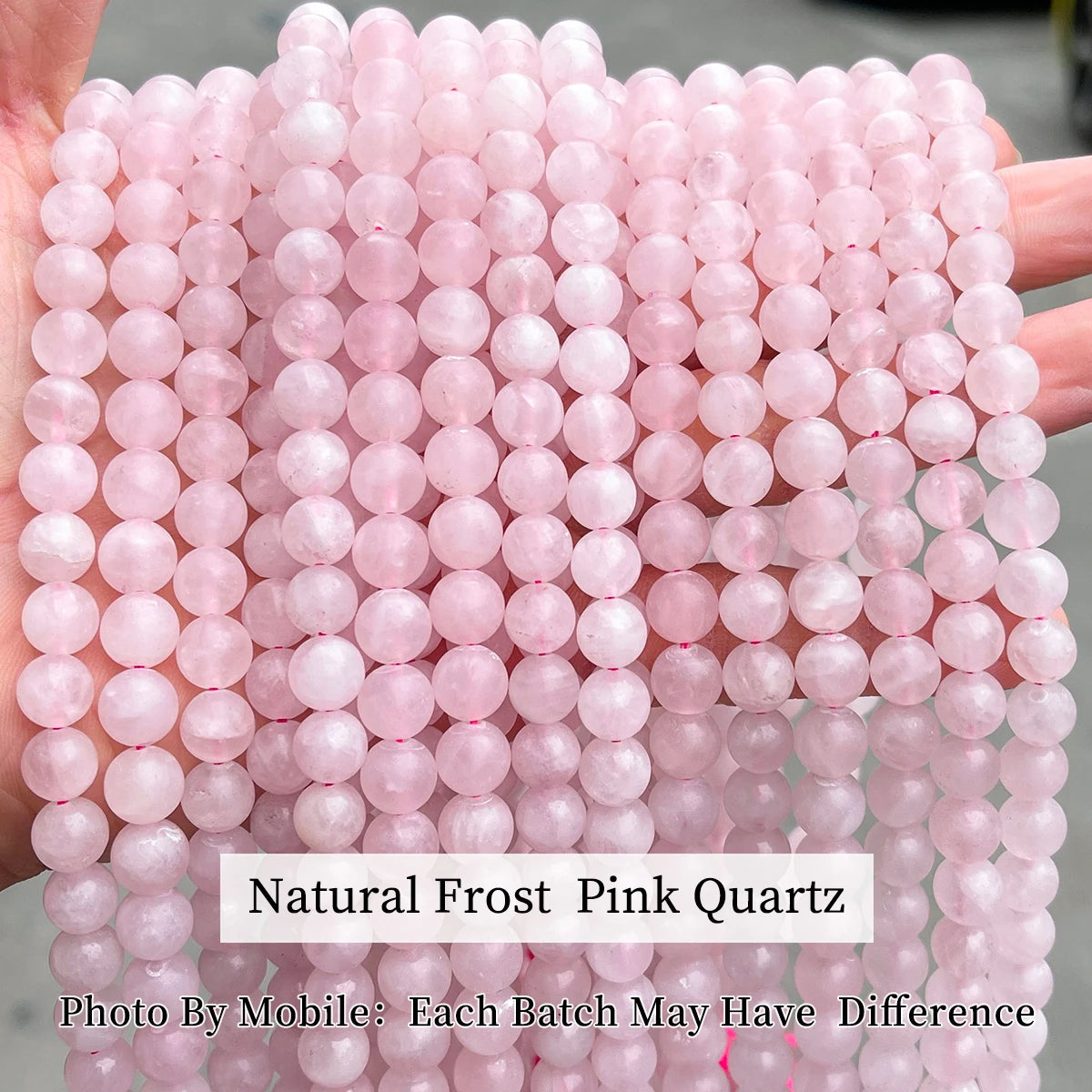Wholesale Natural Stone Rose Quartz Bead Round Loose Spacer Bead 4 6 8 10mm for Jewelry Making DIY Bracelet Necklace Accessory