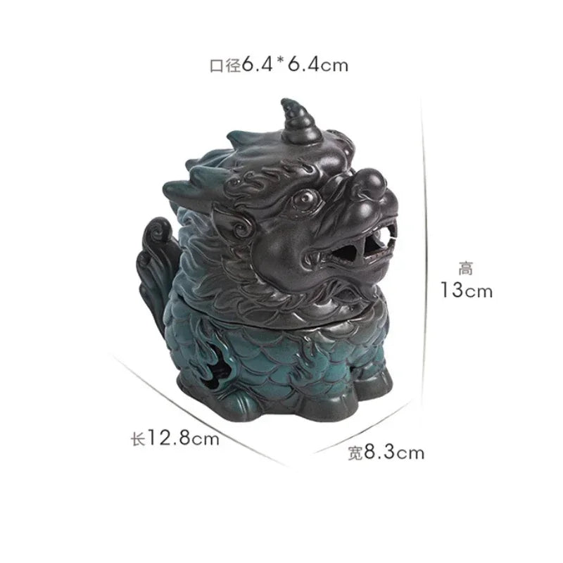Kirin Plate Incense Stove Eaglewood Sandalwood Home Indoor Tea Table Incense Tea Ceremony Zen Ceramic Decoration Incense Burner