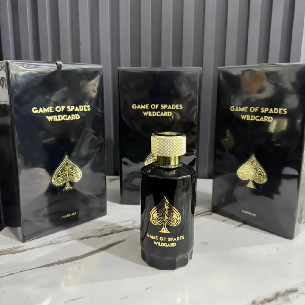 Game of Spades Wildcard Perfume Spray |   3.4 oz (100ml) |   Vanilla, Apple, Tonka, Oud Wood, Bergamot Scent |   Long Lasting Fragrance for Men