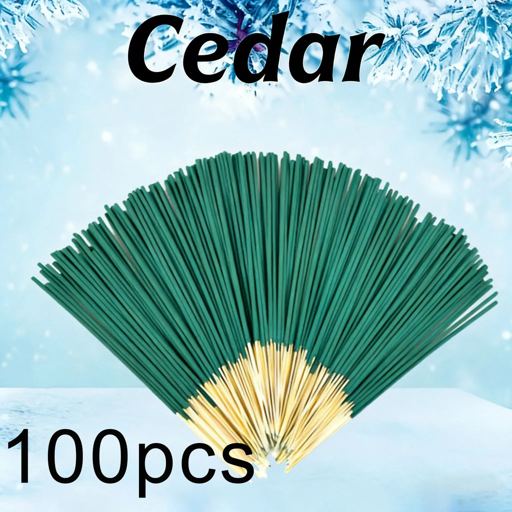 20/50/100 Pieces of Mint and Cedar Handmade Incense Sticks -8.66- Fresh and Elegant Fragrance, Easy to Carry, Suitable for Yoga, Meditation, Gift-Giving, Sleep, Meditation, and Office Work, Office Fragrance |   The Aesthetics of Tranquility |   Cedar Wood
