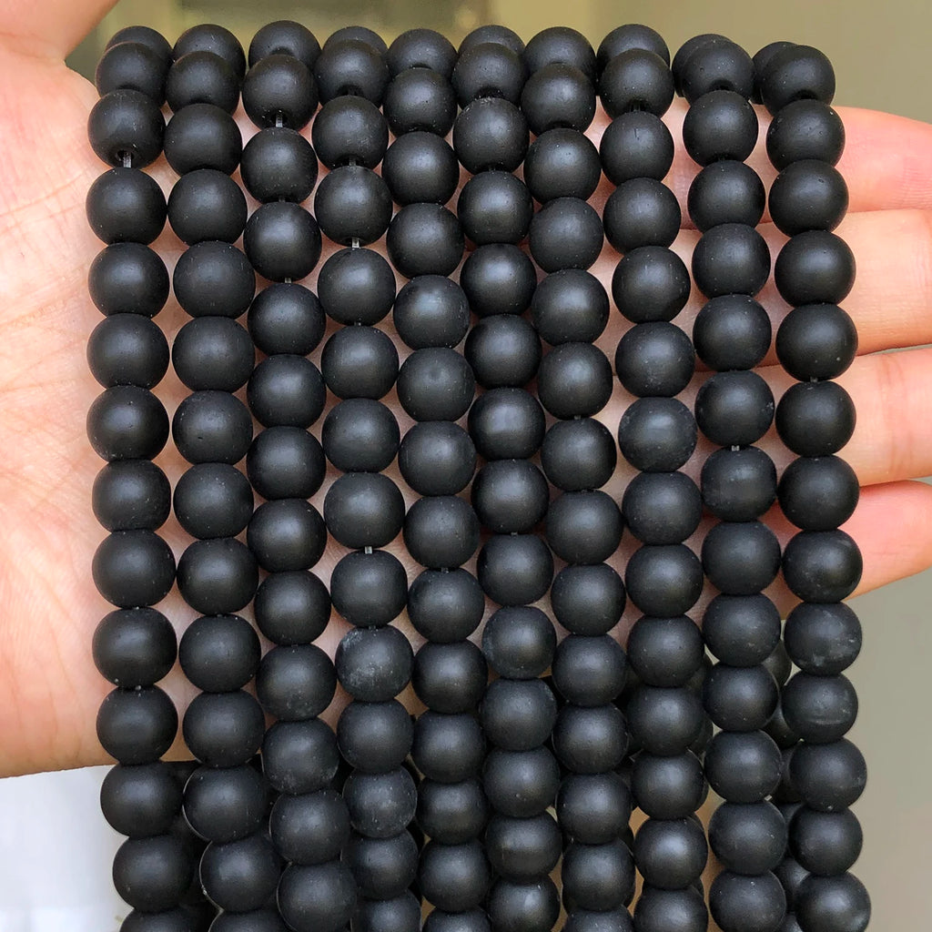 Natural Stone Round Flame Stone Beads Yooperlite Fire Sodalite Loose Spacer Beads for Jewelry Making DIY Bracelets Necklace 15''