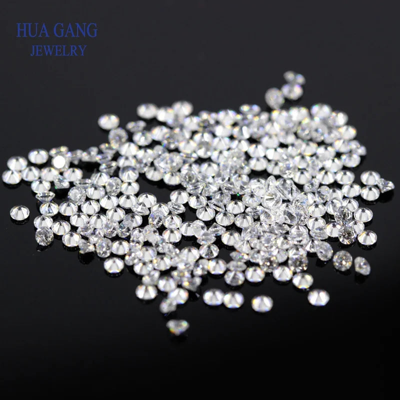 AAAAA Grade White 0.8~12.0mm Loose Zircon Stone Brilliant Round Cut Cubic Zirconia Stones For Jewelry Making DIY