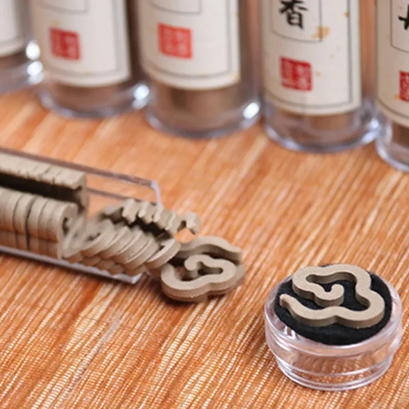 15 pcs Natural Sandalwood Agarwood Incense Tablets Indoor Meditation Aromatherapy Mini Incense Burner - Fragrance Sandalwood