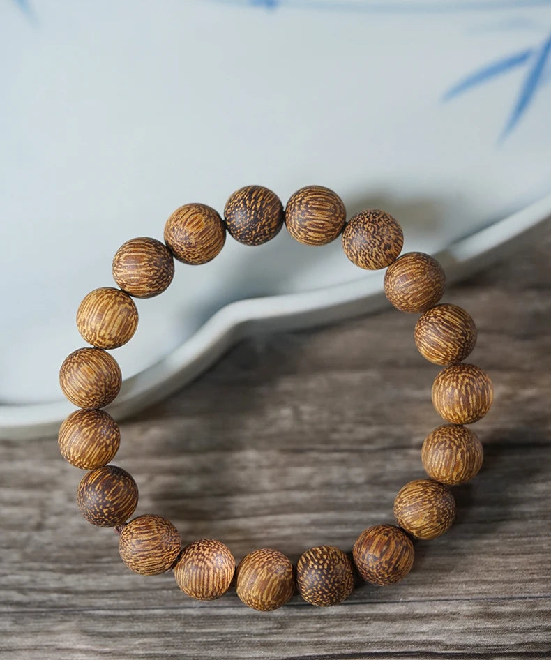 White Kyara Agarwood Bracelet 10mm Buddhist Rosary