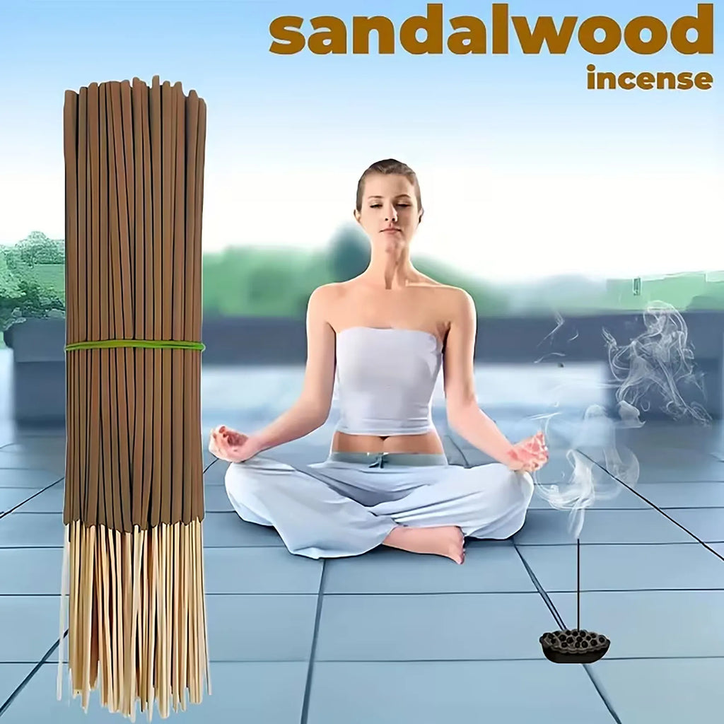 23/45/148/348Pcs Sandalwood Sticks Palo Santo Long-Lasting Fragrance Suitable for Yoga and Meditation Suitable for Outdoor Use Home Bedroom Kitchen Bathroom Courtyard Tea Room Office Hotel Etc. Suitable for Relaxing the Mind Relieving Stress Holiday Gifts