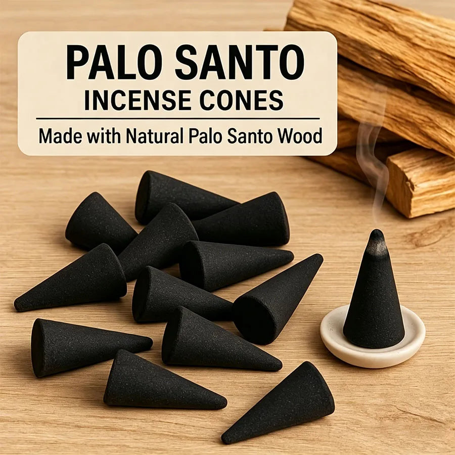 Premium White Musk and Sacred Wood Incense Cones, Handmade, Natural Scent, Perfect for Yoga, Meditation, Reading, and Home Office Decor - the Perfect Keepsake for Thanksgiving, Christmas, Halloween, Valentine's Day, Ramadan, and Graduation Ceremonies
