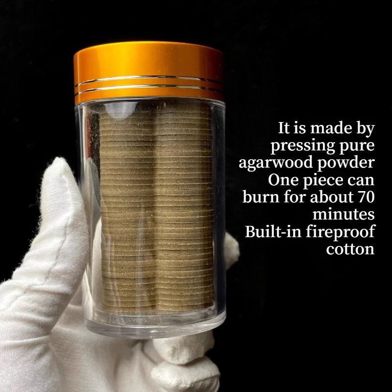 6-star Hainan Agarwood Incense Coil Non-sticky Powder/Rich Mellow Pure Powder Pressed Household Coil Incense Praying Blessings