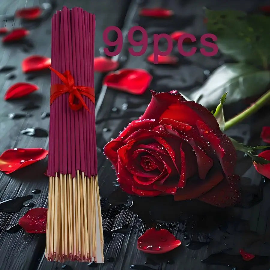 Scented stick fragrance, featuring four seasonal scents: rose, lavender, sandalwood, jasmine, etc. Each pack contains 20 sticks,