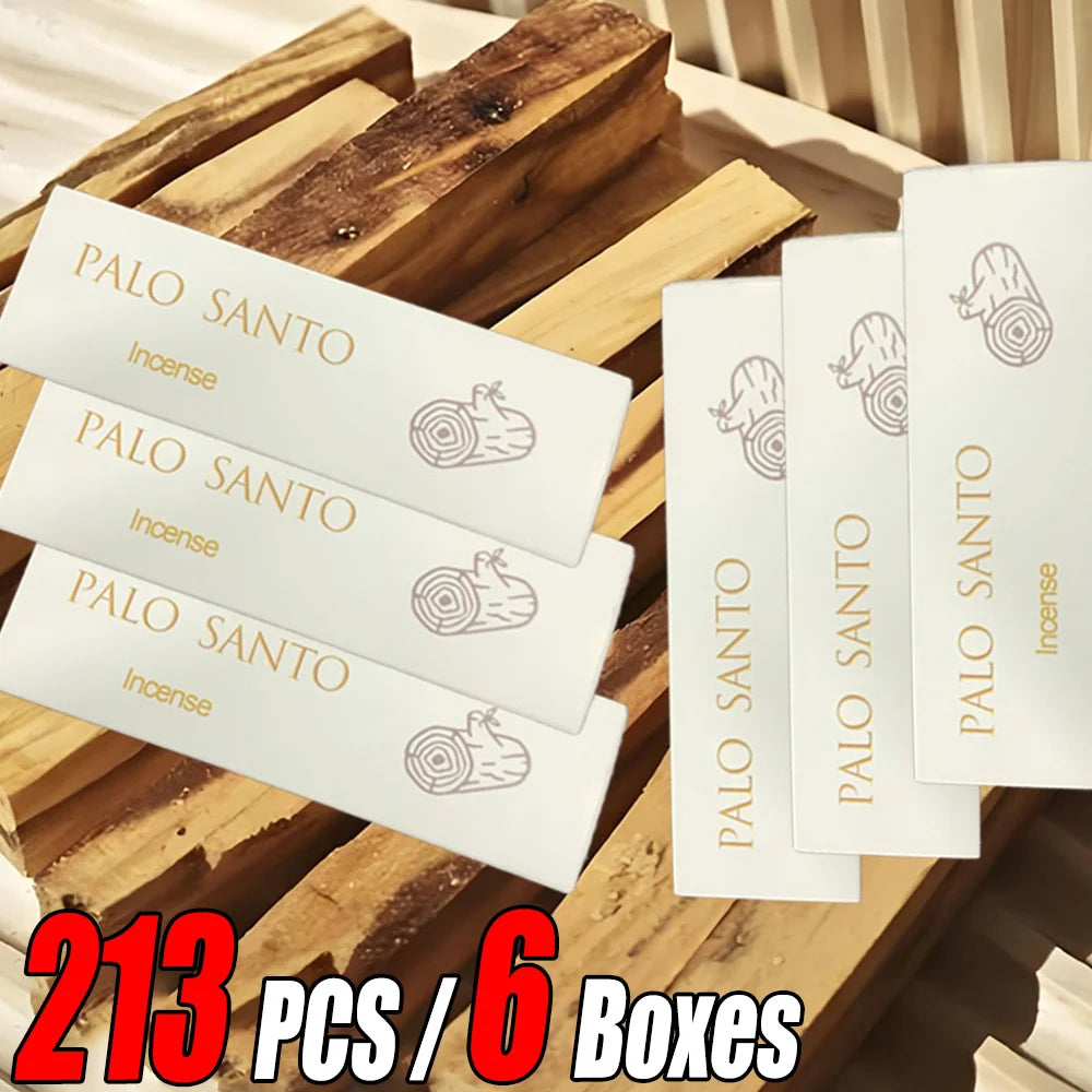 Palosanto Premium Boxed Incense Sticks, 12cm Long Natural Incense Sticks Made from Natural Sacred Wood Powder, with a Strong and Long-Lasting Fragrance, Invigorating and Refreshing, Purifying the Air, Suitable for Home, Office, Hotels, Clubs, and an Ideal