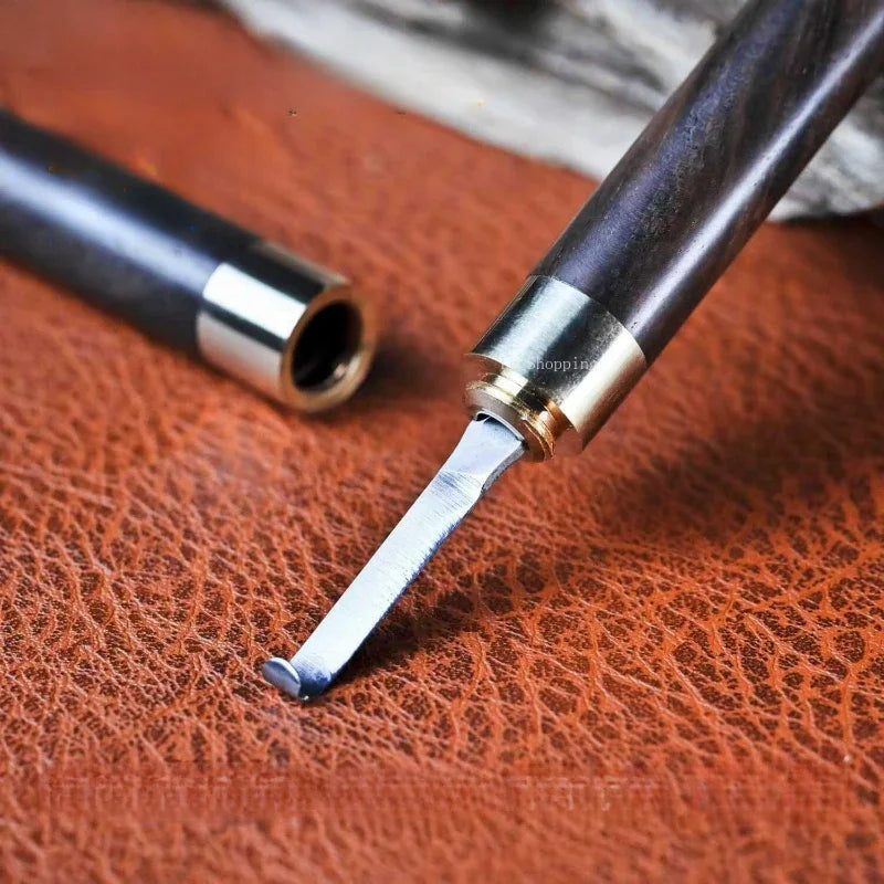 Agarwood Hook Knife Solid Wood Handle Fine Steel Knife Head Hook Wire Scraper Powder Cutting and Digging Spice Incense Tool