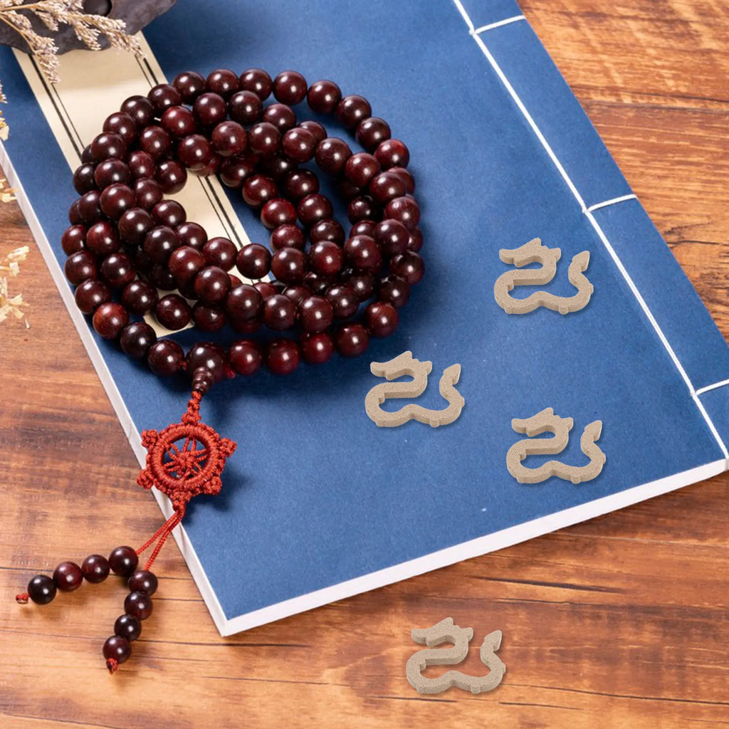 42Pcs Dragon Incense Blocks Natural Handmade Agarwood Fragrance for Meditation Relaxation Spiritual Cleansing and Home
