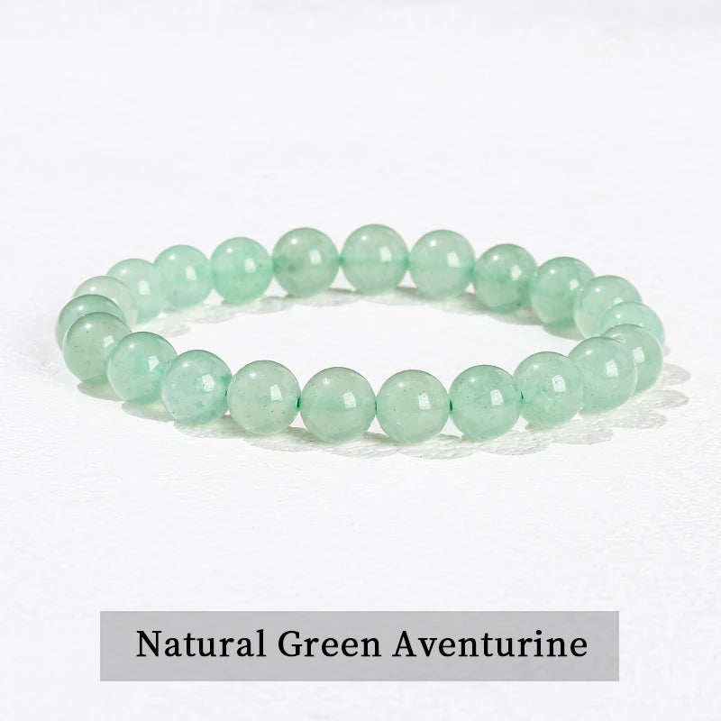 JD 6 8 10mm Natural Stone Beaded Bracelet Obsidian Fluorite Quartz Jasper Healing Beads Bangles Women Men Stretch Yoga Jewelry