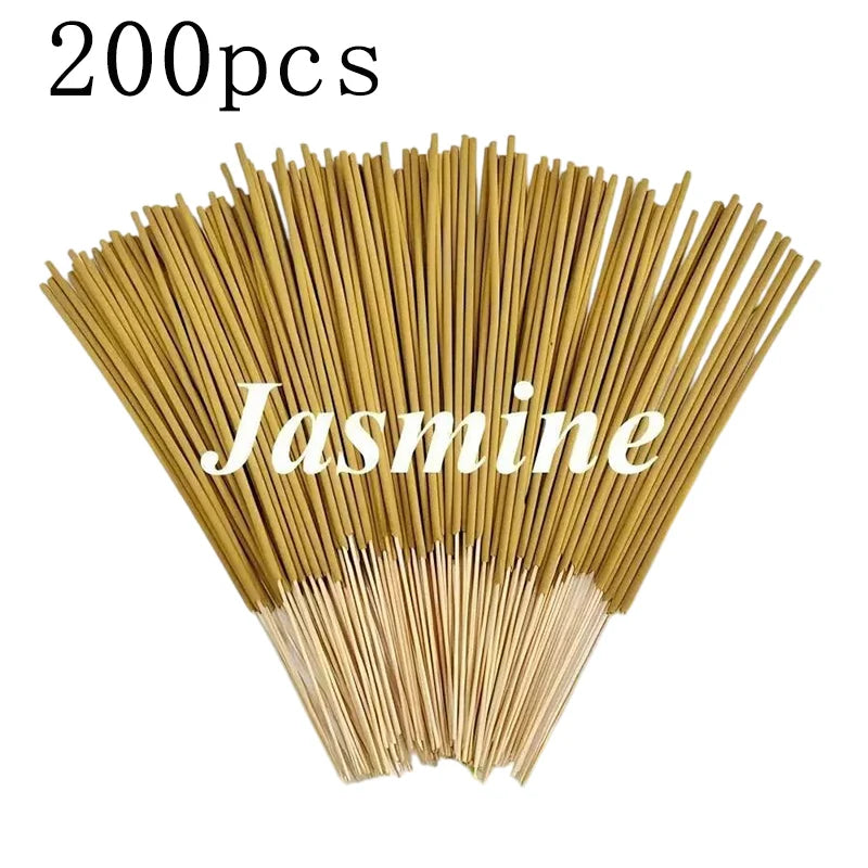 20/50/100/200/300/500Pcs Jasmine Incense Sticks 8.66in Long Lasting Aroma for Yoga Meditation Home Living Room Study