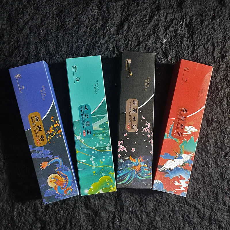 200Pcs/Box Natural Incense Sticks Sandalwood Wormwood Yoga Meditation Odour Removal Refreshing Air Fragrance for Aromatherapy