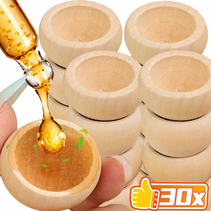 3/30PCS Wooden Aroma Diffuser Essential Oil Diffuser Fragrance Oil Aromatherapy Diffusers for Car Office Wardrobe Air Freshener